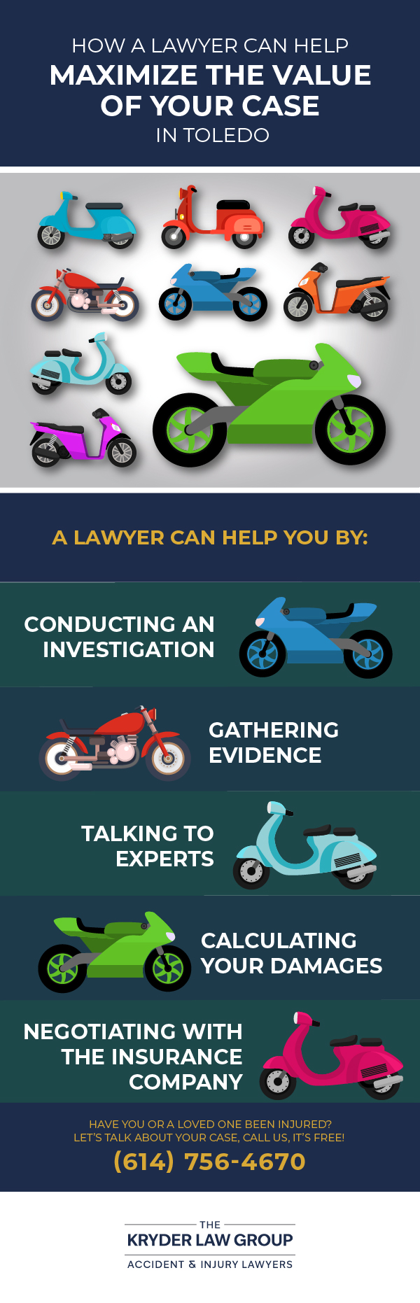 How a Motorcycle Wreck Lawyer Can Help Maximize the Value of Your Case in Toledo