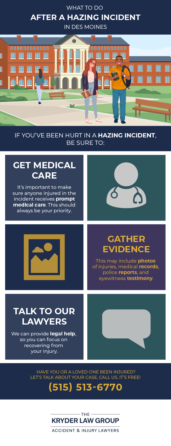 What to Do After a Hazing Incident Des Moines